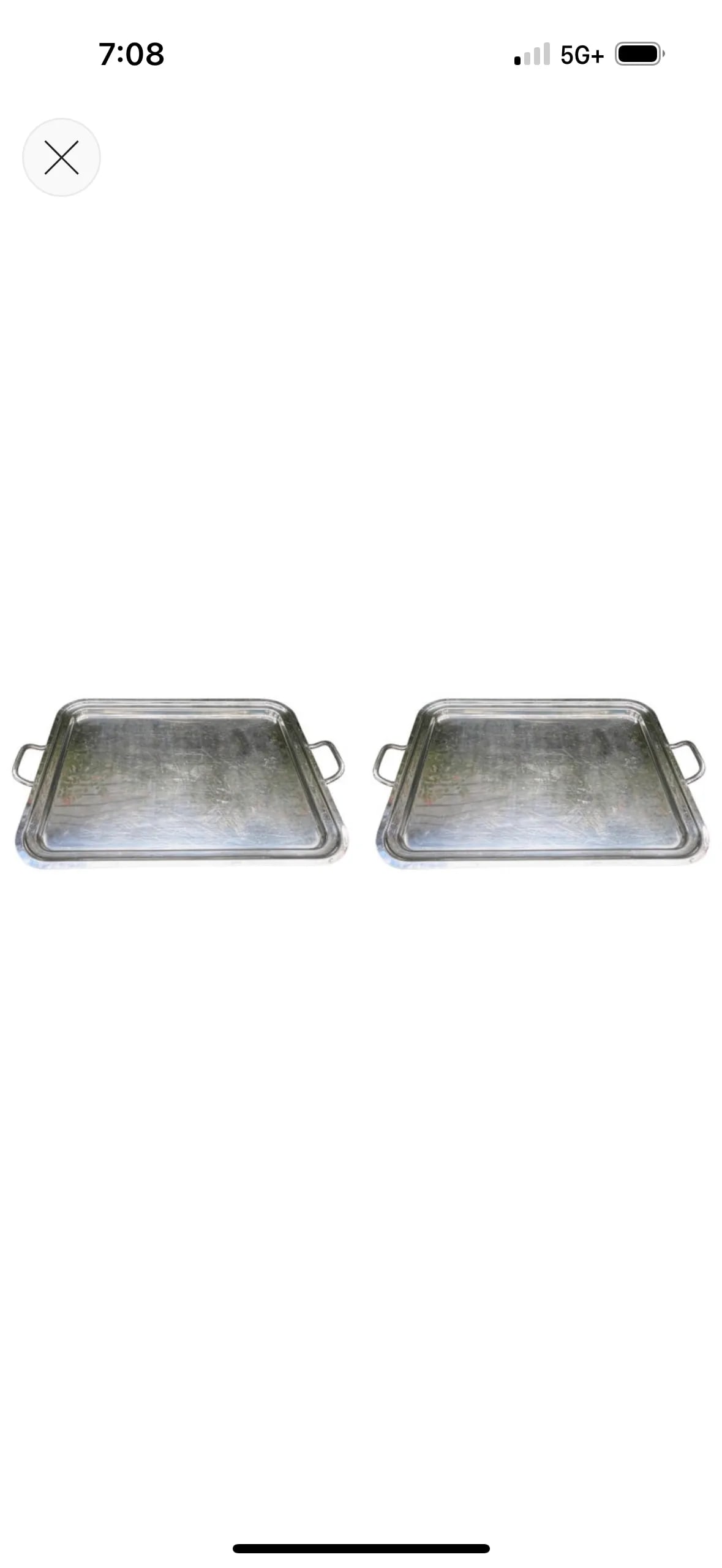 Pair of Italian Silver Plate Trays by Sambonet - 13