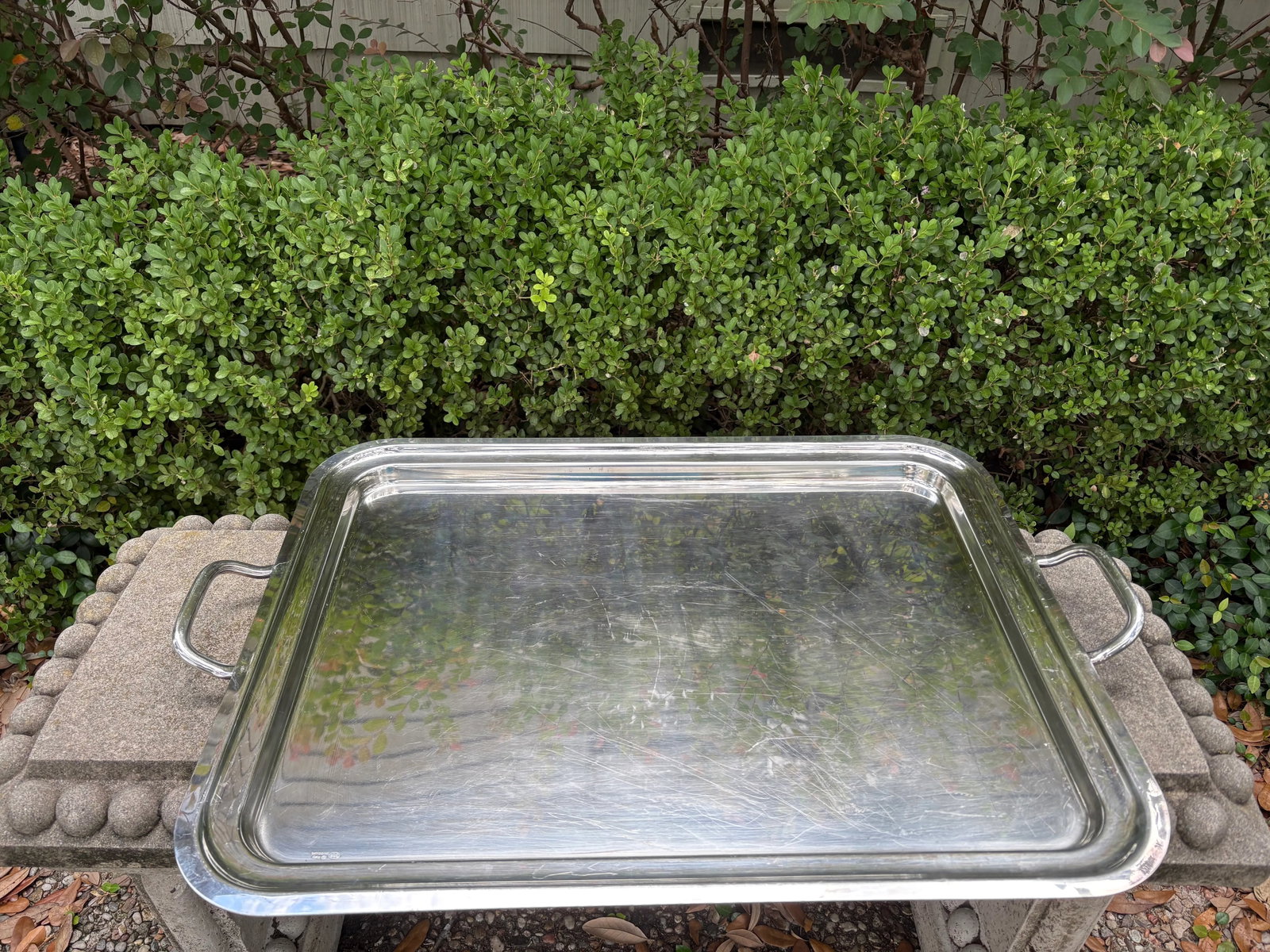 Pair of Italian Silver Plate Trays by Sambonet - 4