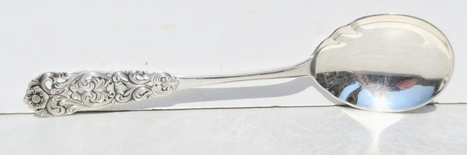Sterling Silver Serving Spoon Valdres by Martinsen - 2