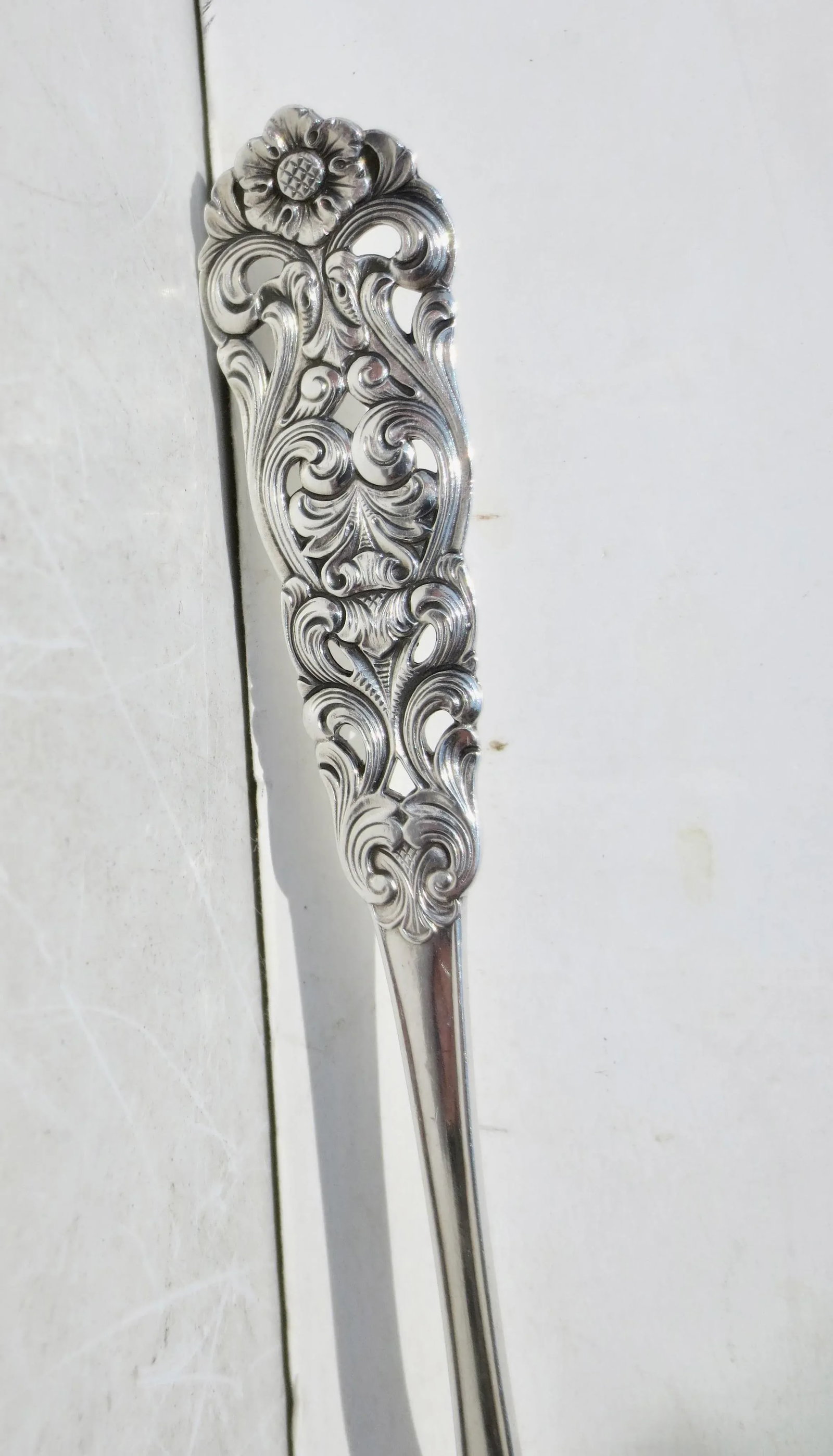 Sterling Silver Serving Spoon Valdres by Martinsen - 3