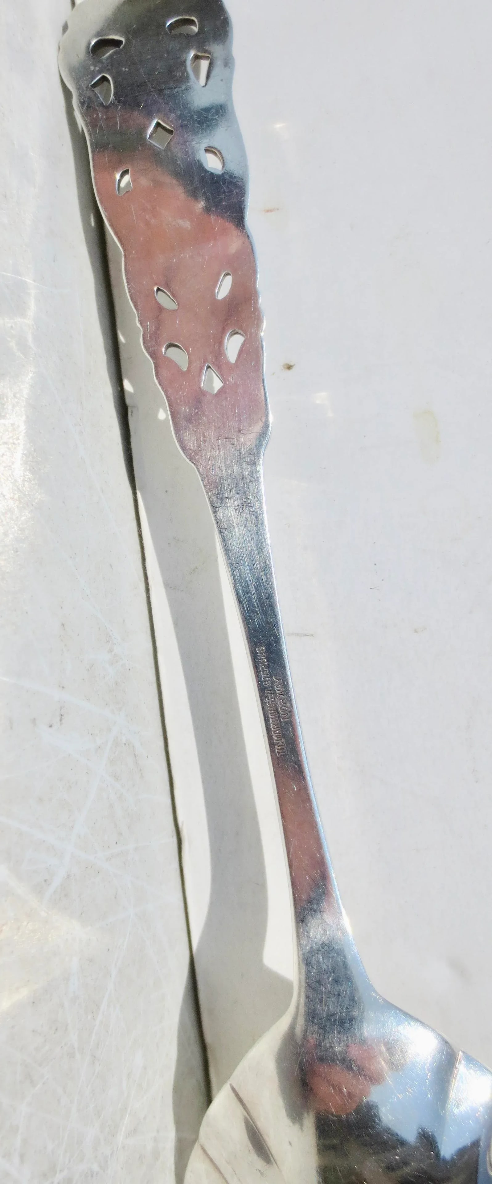 Sterling Silver Serving Spoon Valdres by Martinsen - 4