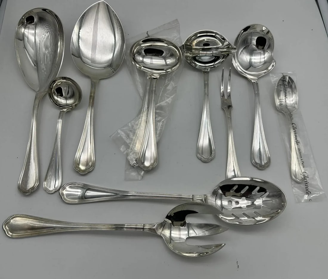 Mid 20th Century Christofle French Silverplate in the Spatours Pattern- 307 Pieces - 9