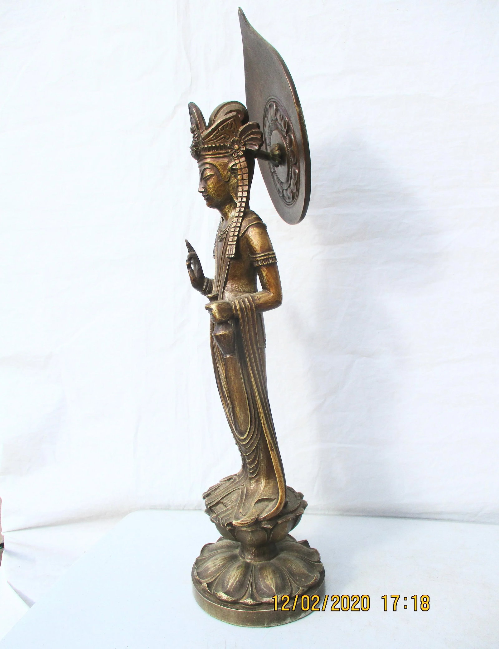 Japanese Mid- Century Standing Bronze Buddha - 4