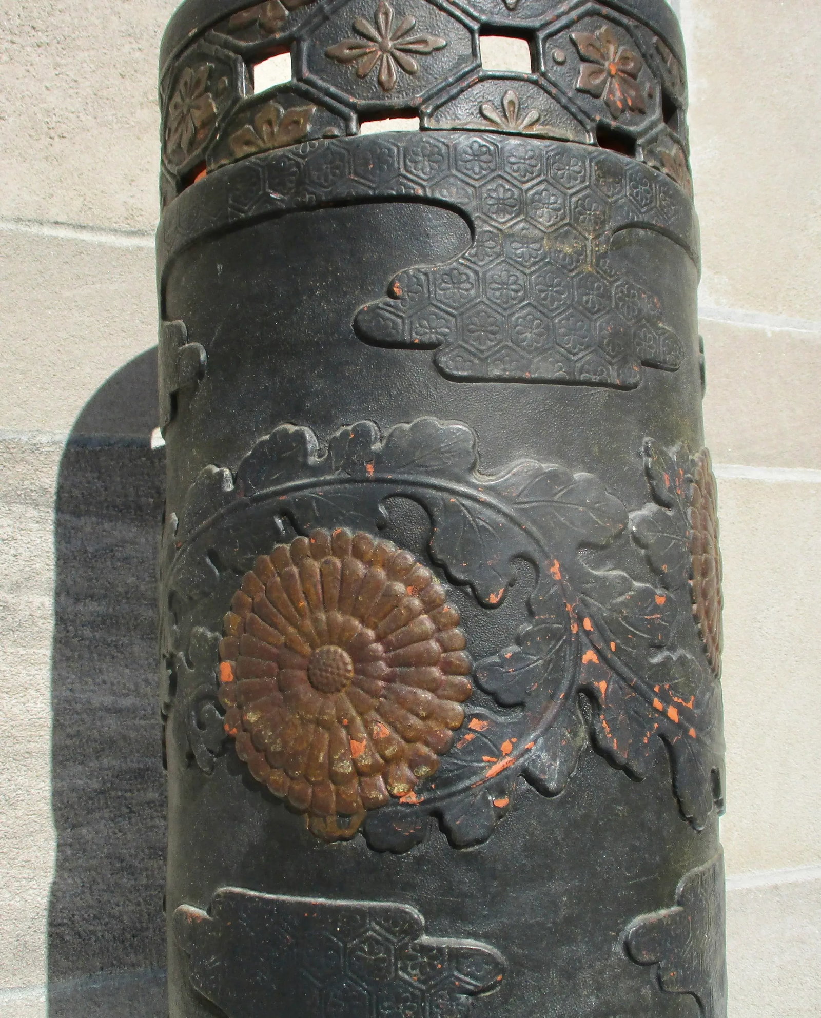 Tokoname Shudei Redware Umbrella Stand or Plantstand - 2