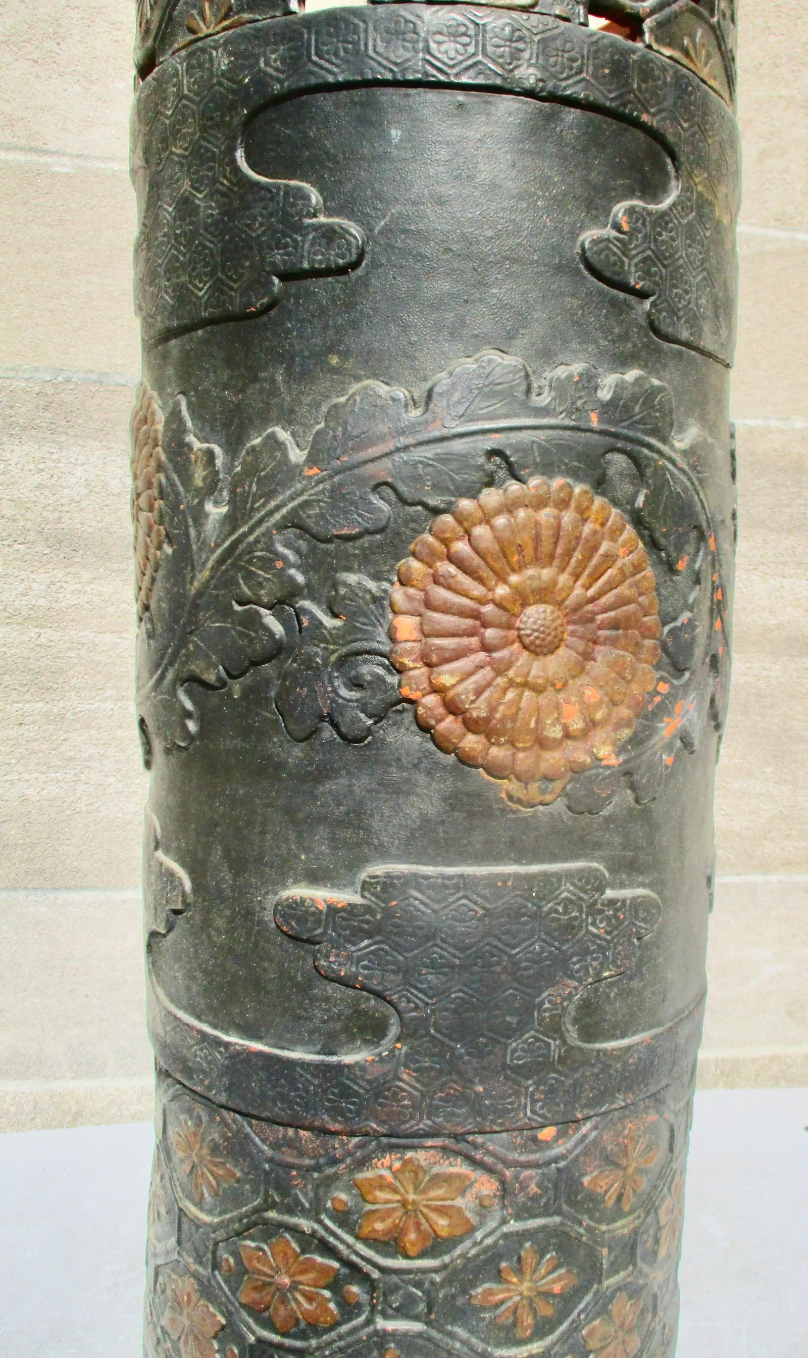 Tokoname Shudei Redware Umbrella Stand or Plantstand - 3