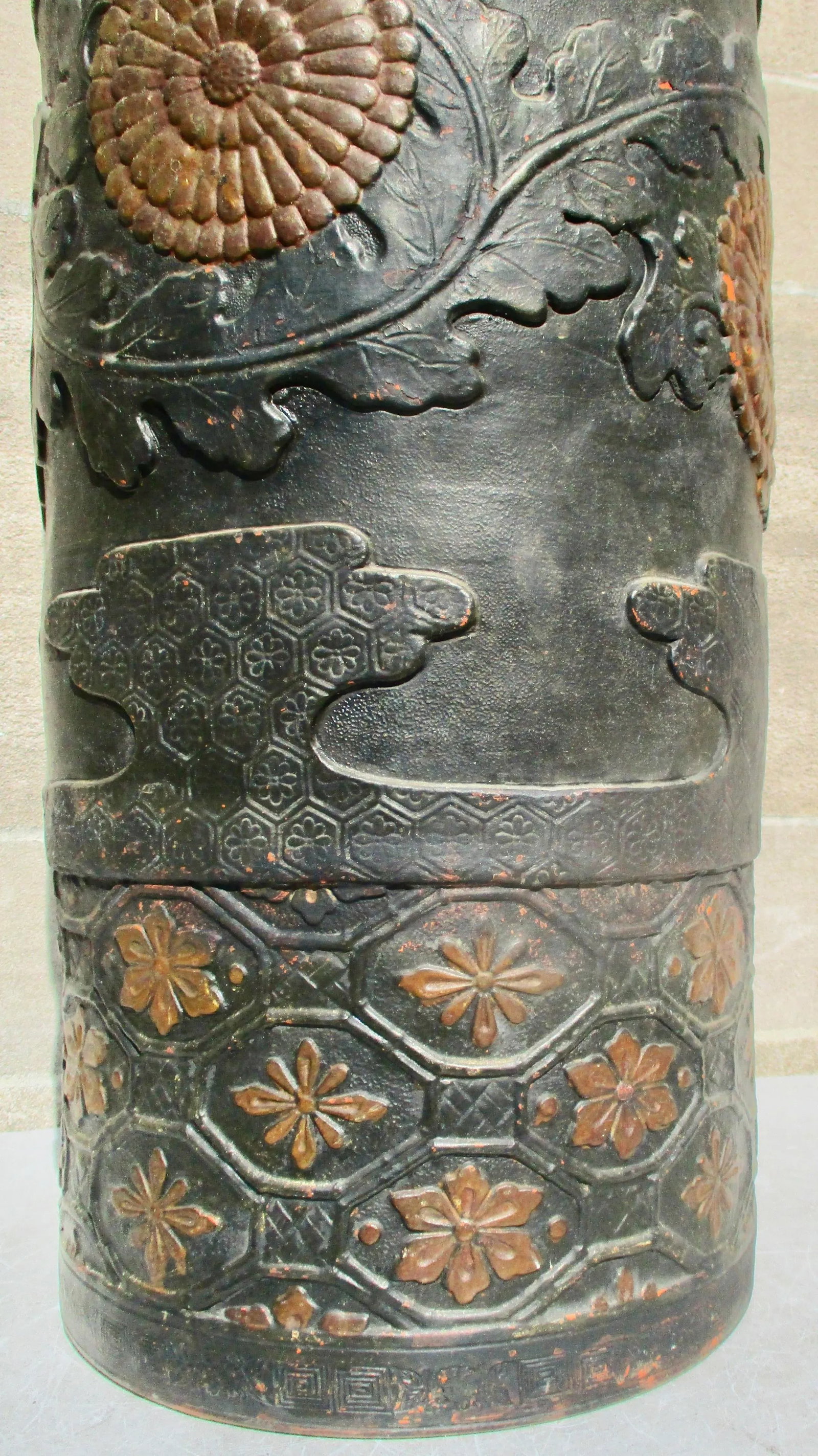 Tokoname Shudei Redware Umbrella Stand or Plantstand - 5