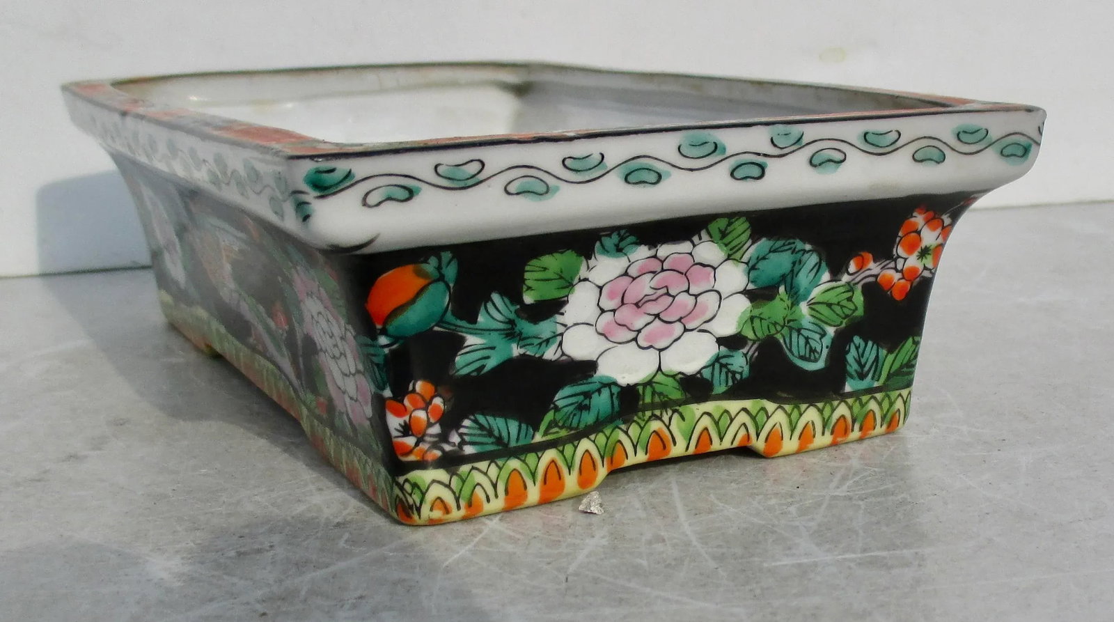 Japanese Vintage 30s Porcelain Planter Tray - 4