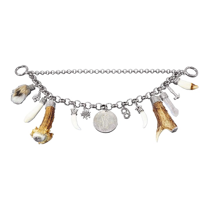 Vintage Bavarian Traditional Costume Jewelry Charivari With Hunting Pendants: Vintage Bavarian Traditional Costume Jewelry Charivari with Hunting Pendants A Bavarian Charivari from the middle of the 20th century. A beautiful piece of historical Bavarian folk art jewelry, a real