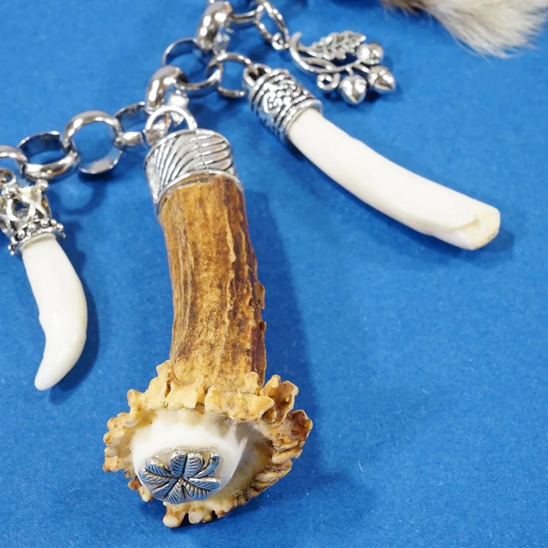 Vintage Bavarian Traditional Costume Jewelry Charivari With Hunting Pendants - 2