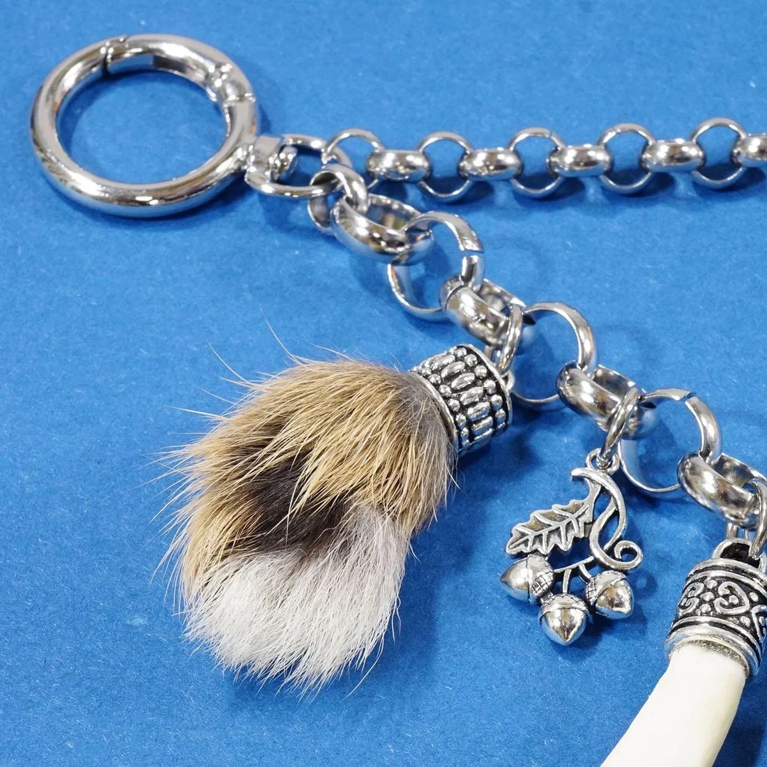 Vintage Bavarian Traditional Costume Jewelry Charivari With Hunting Pendants - 4