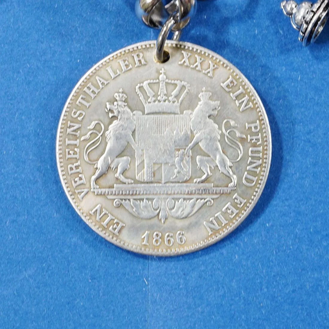 Vintage Bavarian Traditional Costume Jewelry Charivari With Hunting Pendants - 12