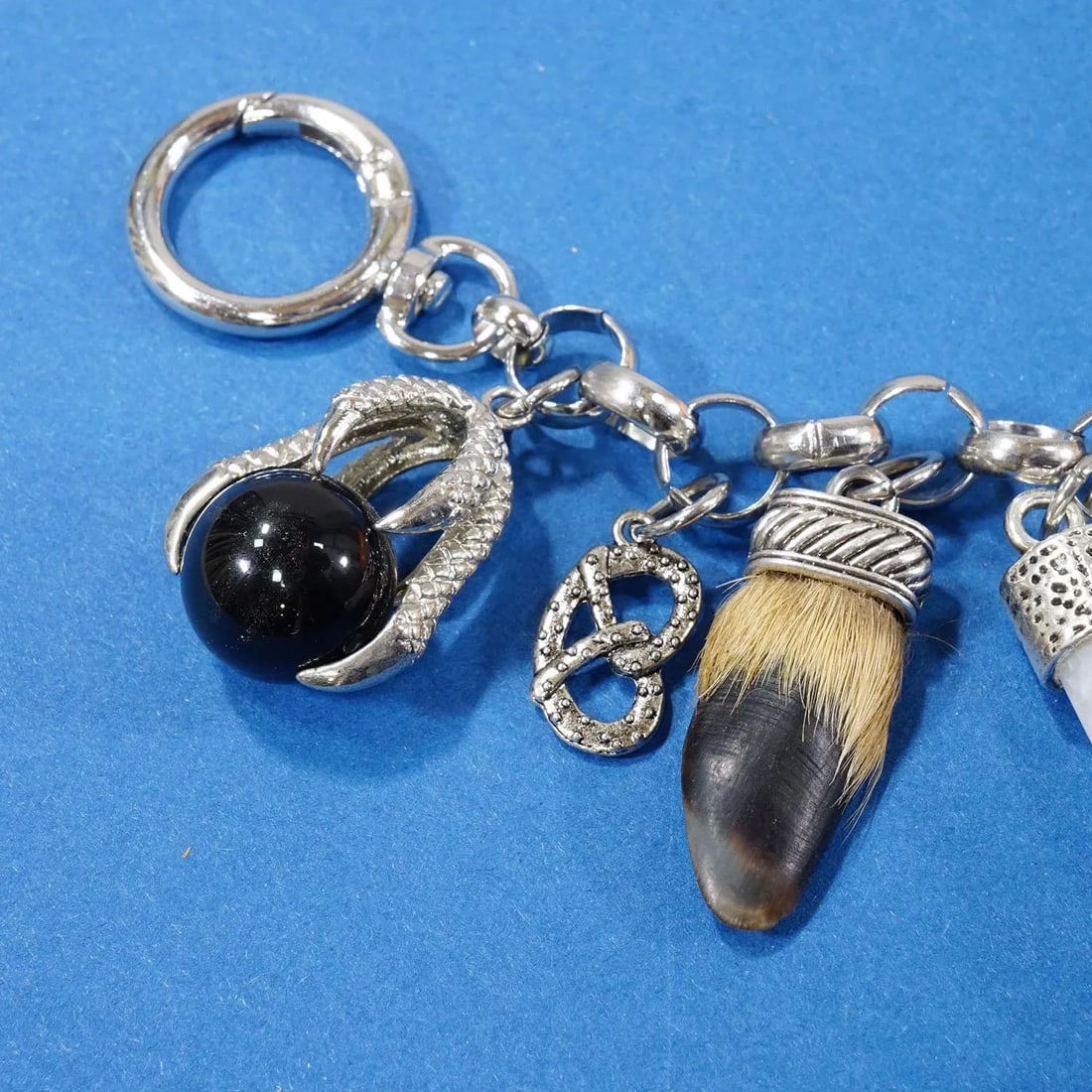 Vintage Bavarian Traditional Costume Jewelry Charivari With Hunting Pendants - 2