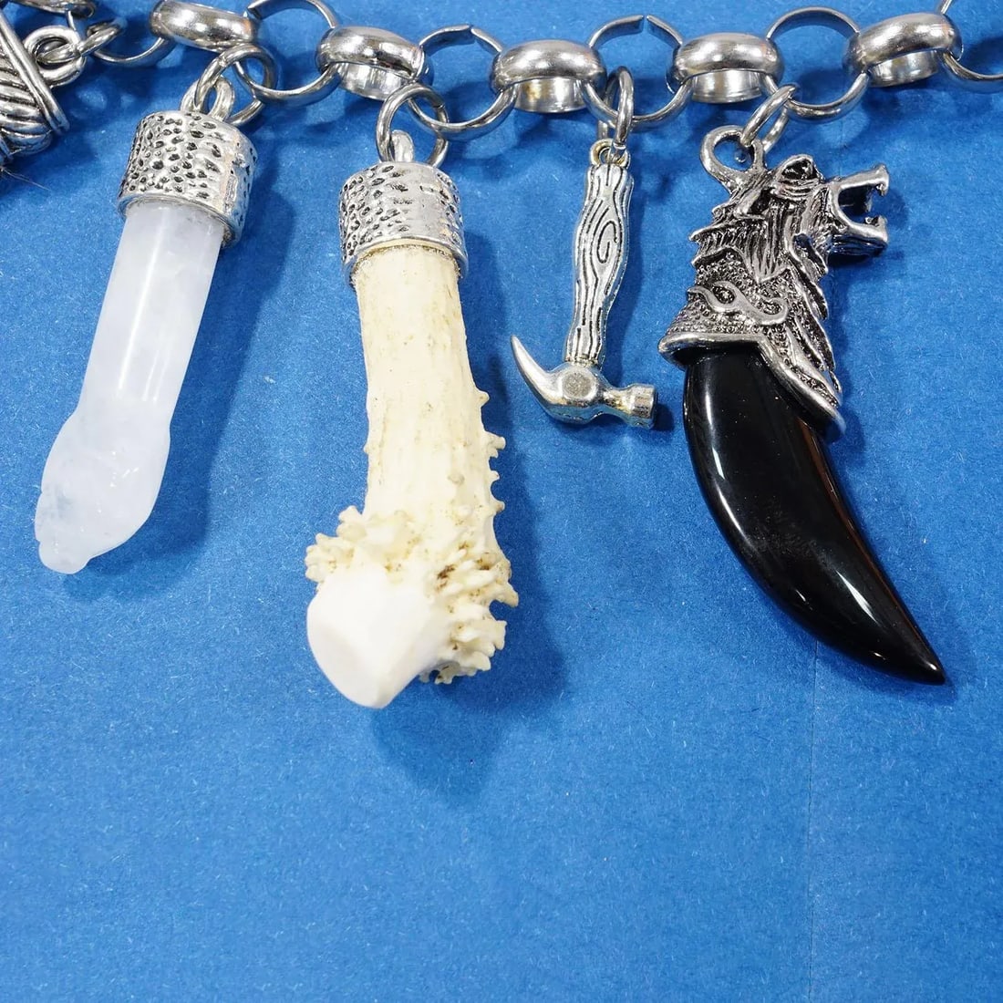 Vintage Bavarian Traditional Costume Jewelry Charivari With Hunting Pendants - 5