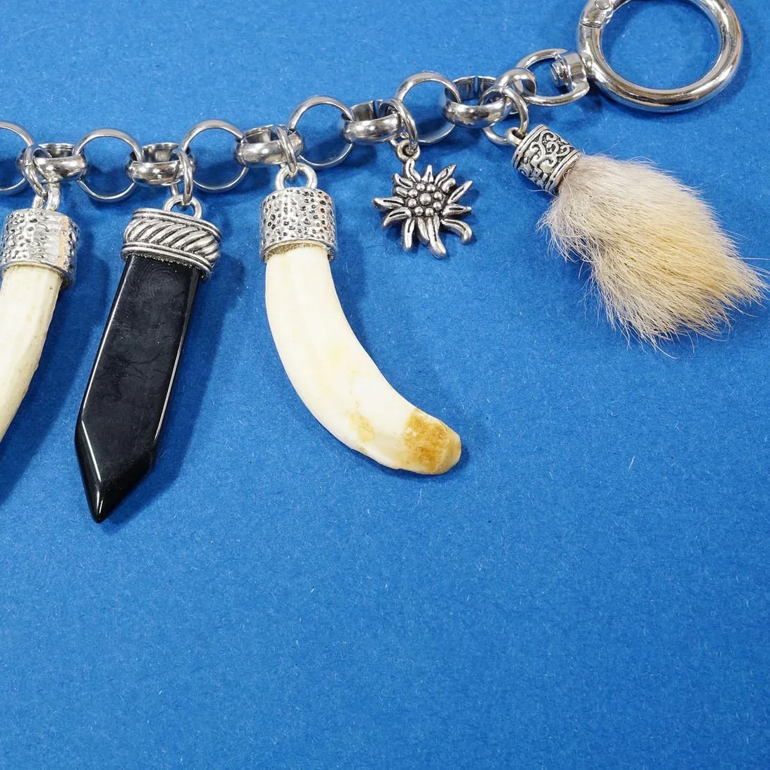 Vintage Bavarian Traditional Costume Jewelry Charivari With Hunting Pendants - 6