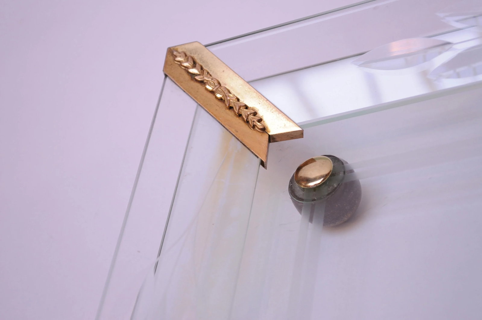 Mid-20th Century Etched and Beveled Glass Vanity Tray - 4