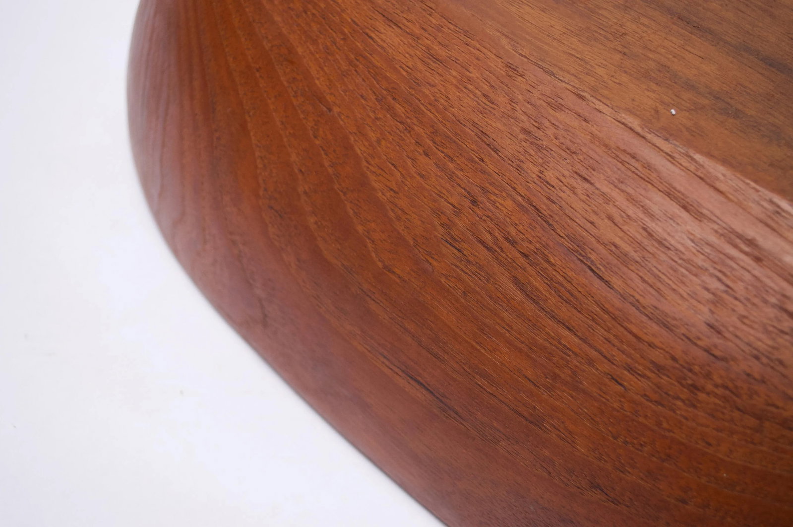 Large Danish Modern Carved Teakwood Fruit / Serving Bowl - 12