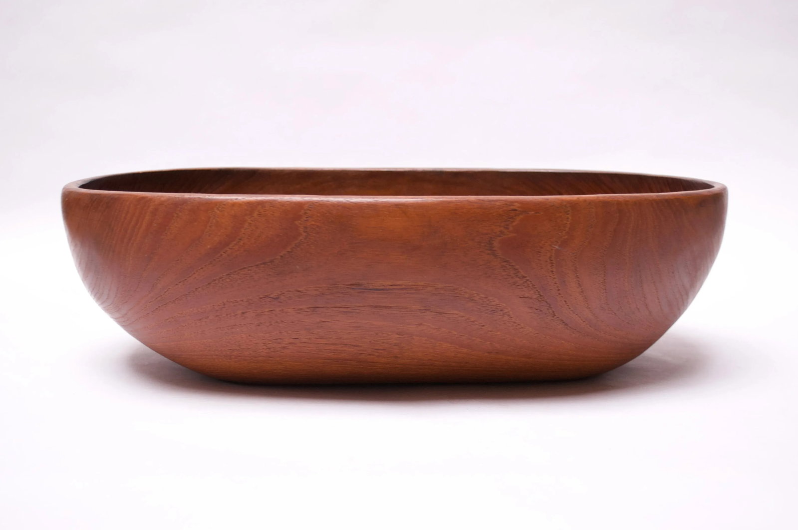 Large Danish Modern Carved Teakwood Fruit / Serving Bowl - 3