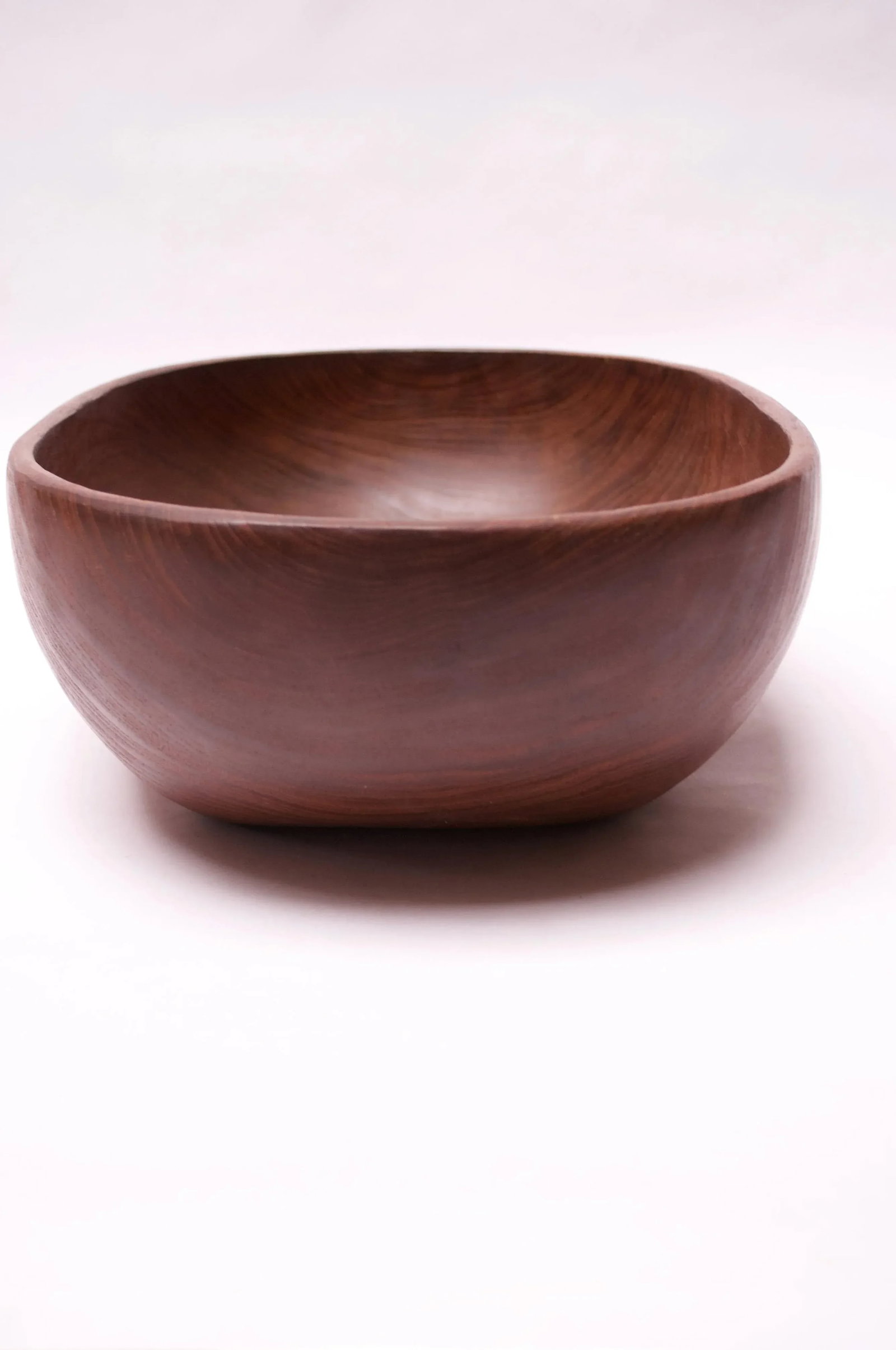 Large Danish Modern Carved Teakwood Fruit / Serving Bowl - 4