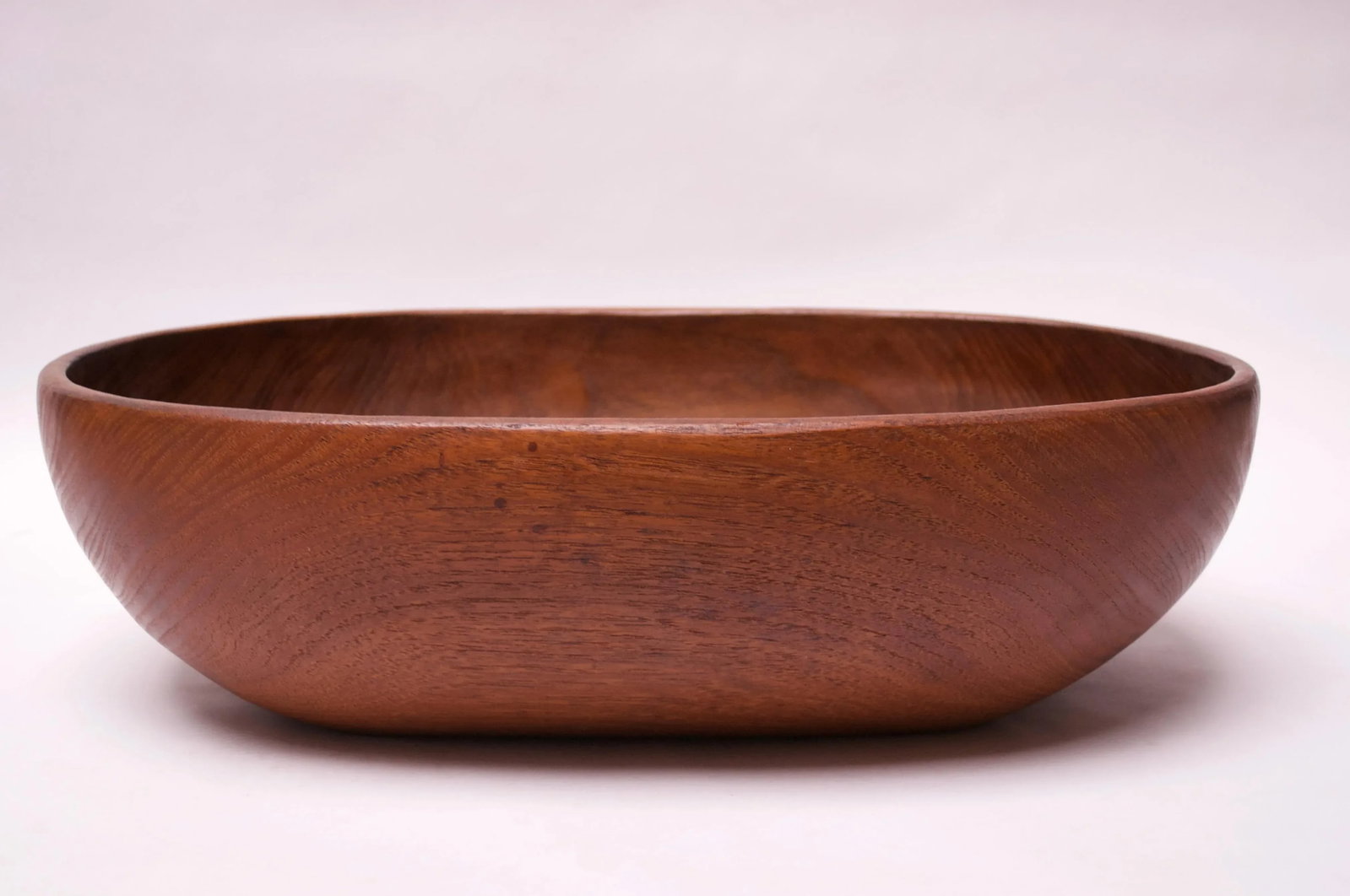 Large Danish Modern Carved Teakwood Fruit / Serving Bowl - 5