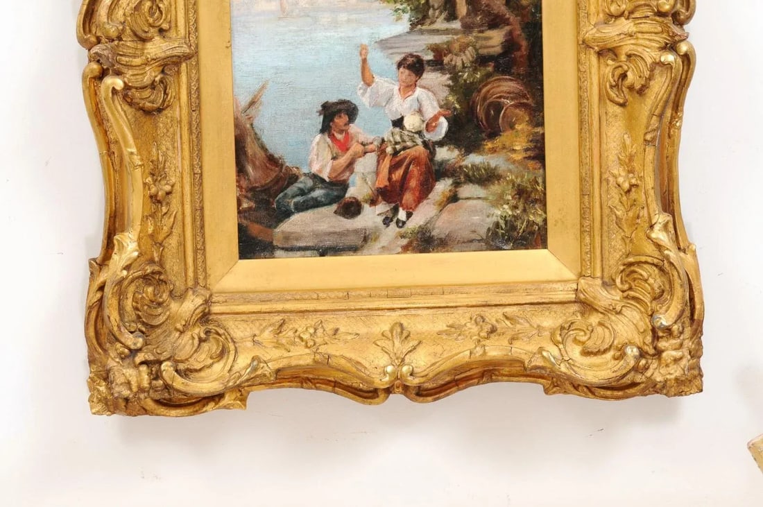 French 19th Century Continental School Painting Depicting Venetian Lagoon Scene - 8