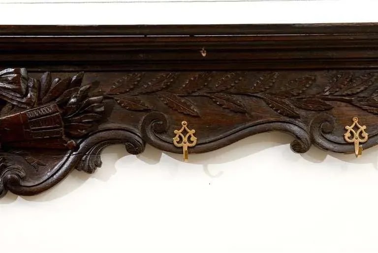 19th Century French Wooden Coat Rack - 4