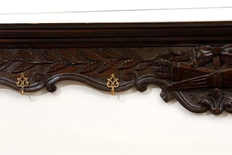 19th Century French Wooden Coat Rack - 5