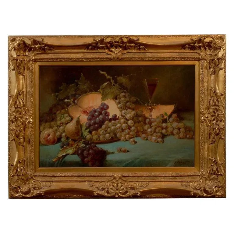 1870s French Napoleon III Period Still Life Painting, Framed - 10