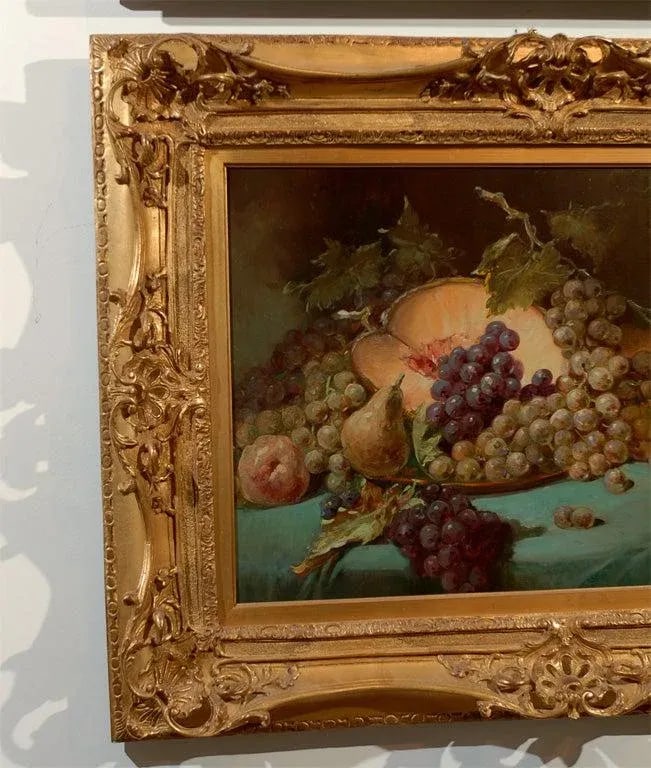 1870s French Napoleon III Period Still Life Painting, Framed - 3