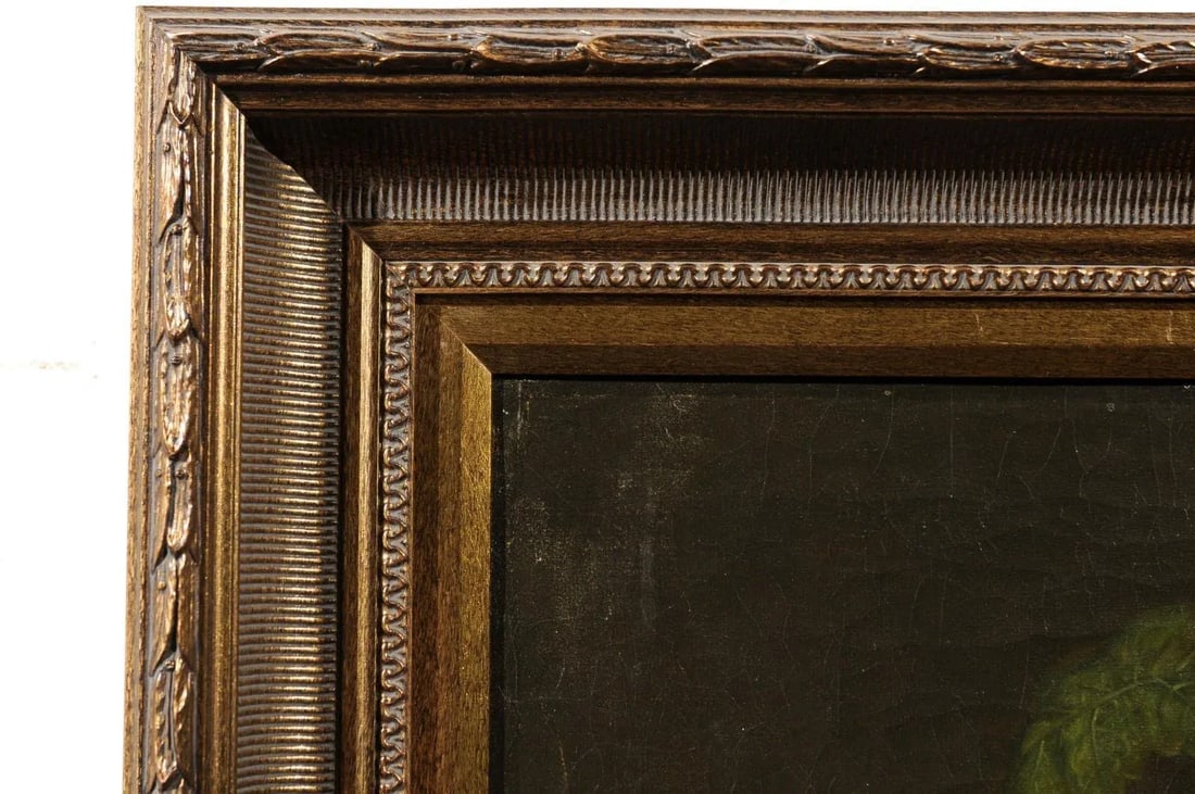 French 19th Century Framed Oil on Canvas Still-Life Painting Depicting Fruits - 11