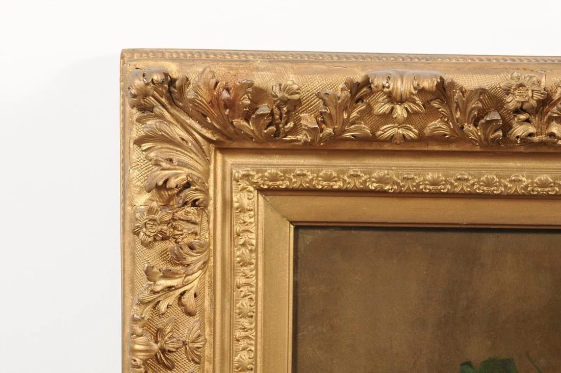 Mid 19th Century French Fruit Still Life Oil Painting, Framed - 6