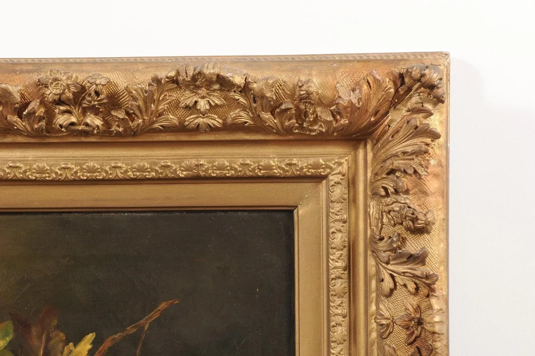 Mid 19th Century French Fruit Still Life Oil Painting, Framed - 7