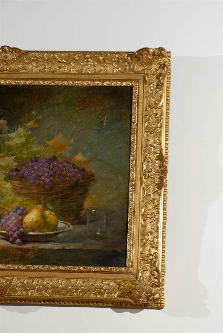 1860s French Still-Life Painting by Agénorie Monique Laurenceau, Framed - 5