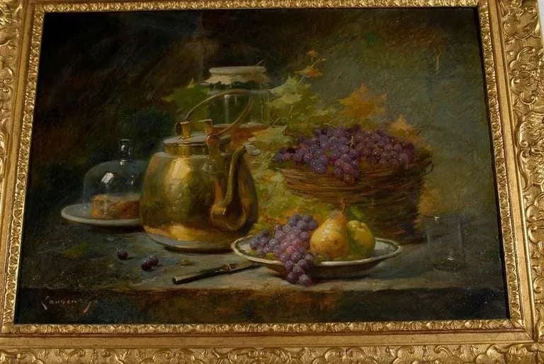 1860s French Still-Life Painting by Agénorie Monique Laurenceau, Framed - 6