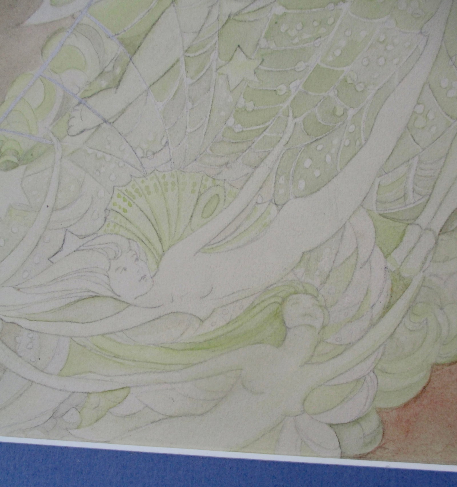 Drawing and Watercolor by Helen Alrich Swenson Circa 1940-50s - 5