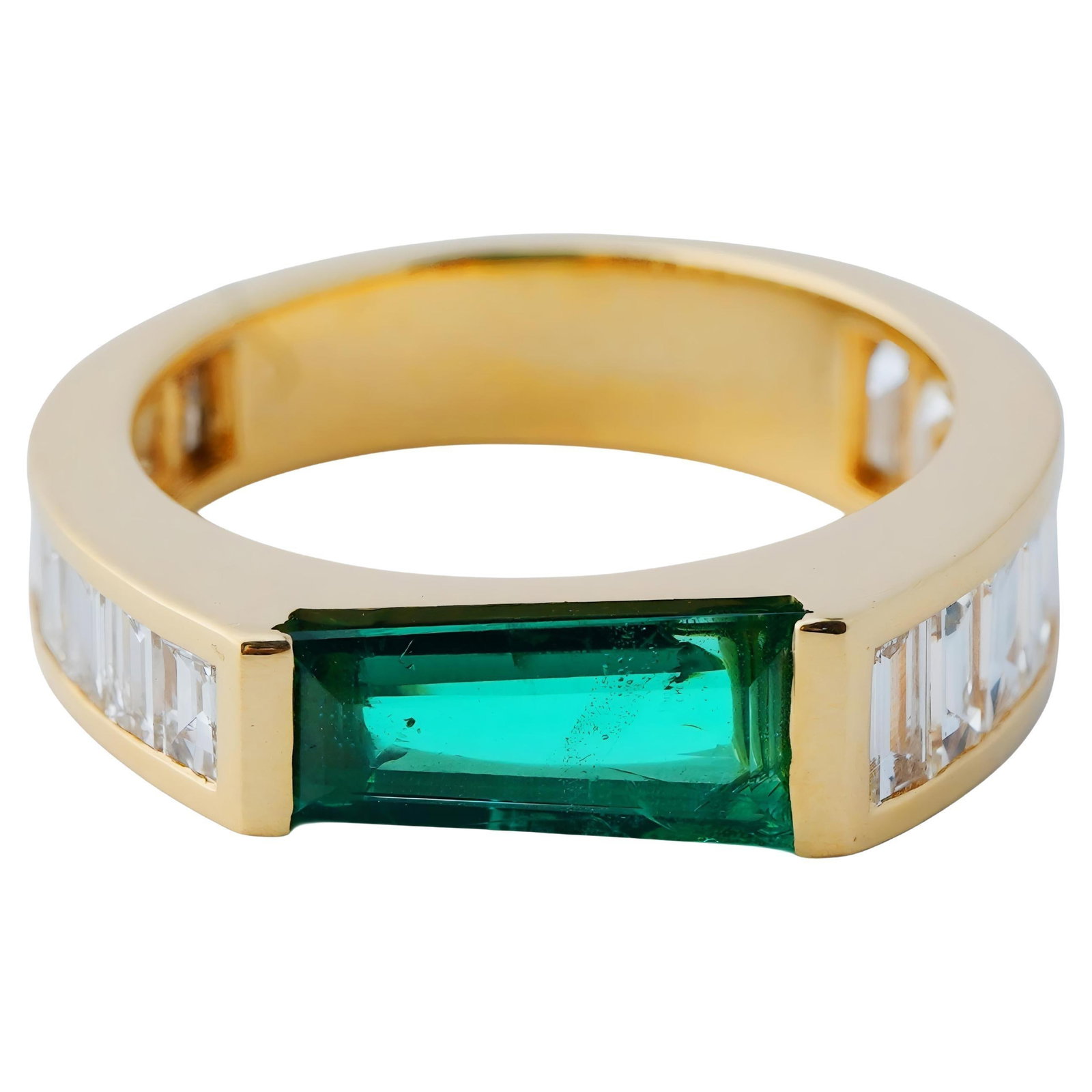 Natural Zambian high quality diamond ring in 18k hold - 5