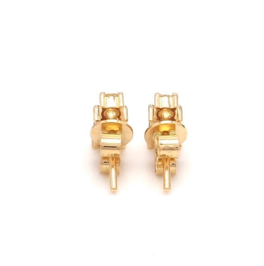 1.24 cts Natural ruby and 0.21 diamond earrings in 14k gold - 9