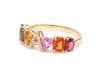 Natural 2.66 cts Rainbow sapphire ring in 14k gold - 16