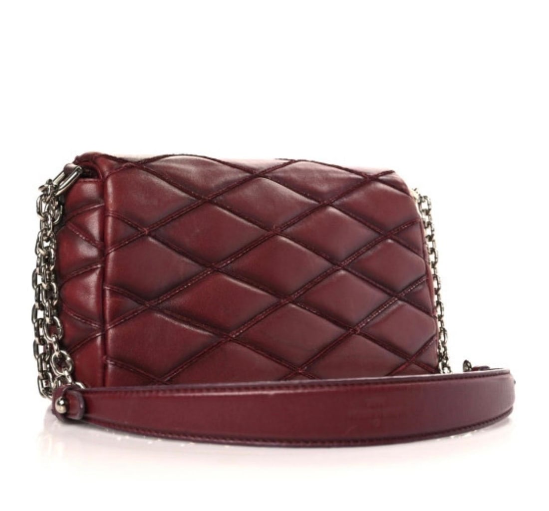 Louis Vuitton Lambskin Malletage GO-14 MM Bordeaux, Excellent Condition Like New - 13