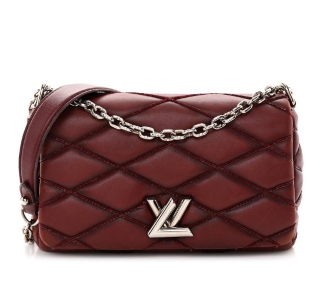Louis Vuitton Lambskin Malletage GO-14 MM Bordeaux, Excellent Condition Like New - 14