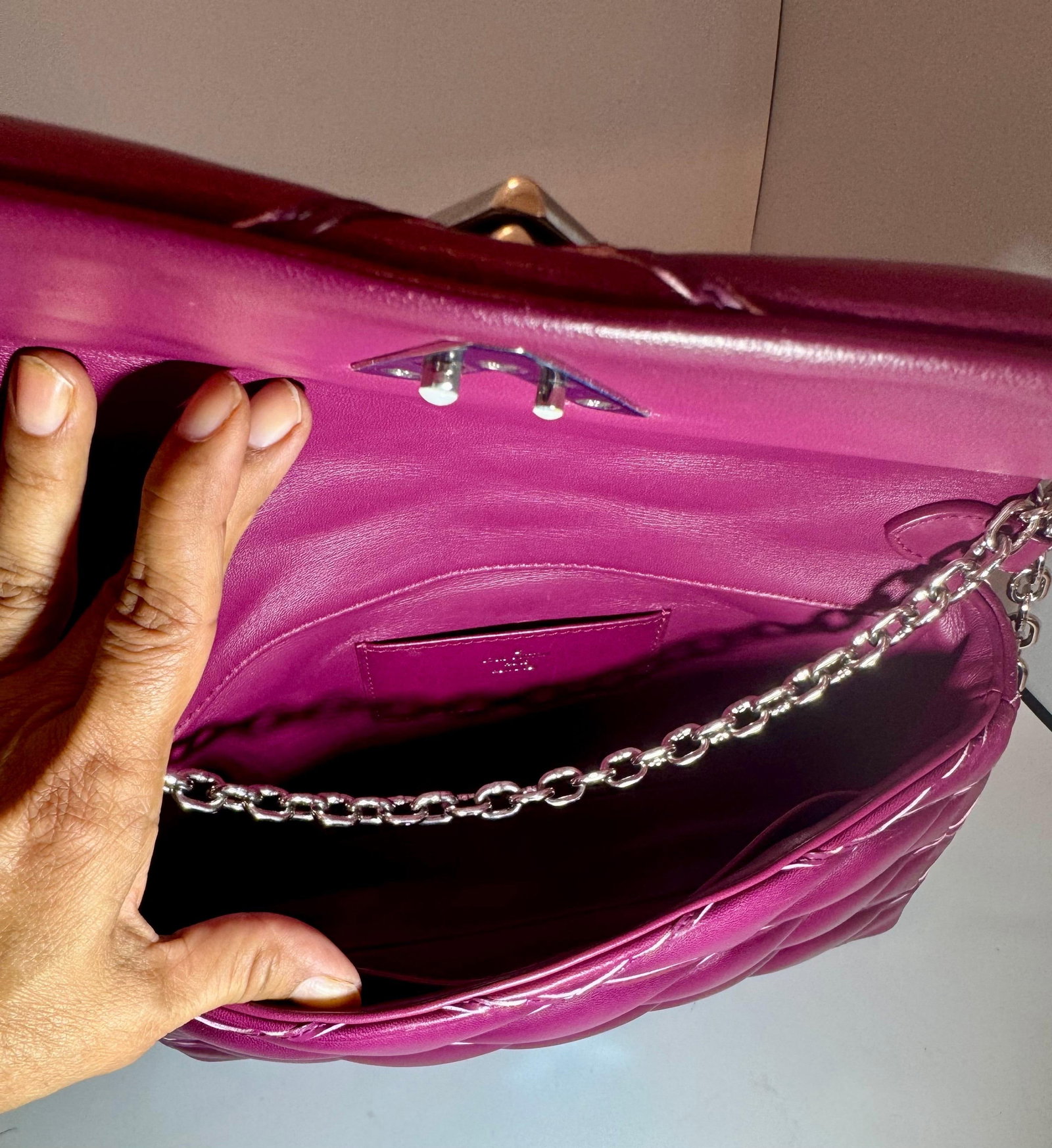 Louis Vuitton Lambskin Malletage GO-14 MM Bordeaux, Excellent Condition Like New - 9