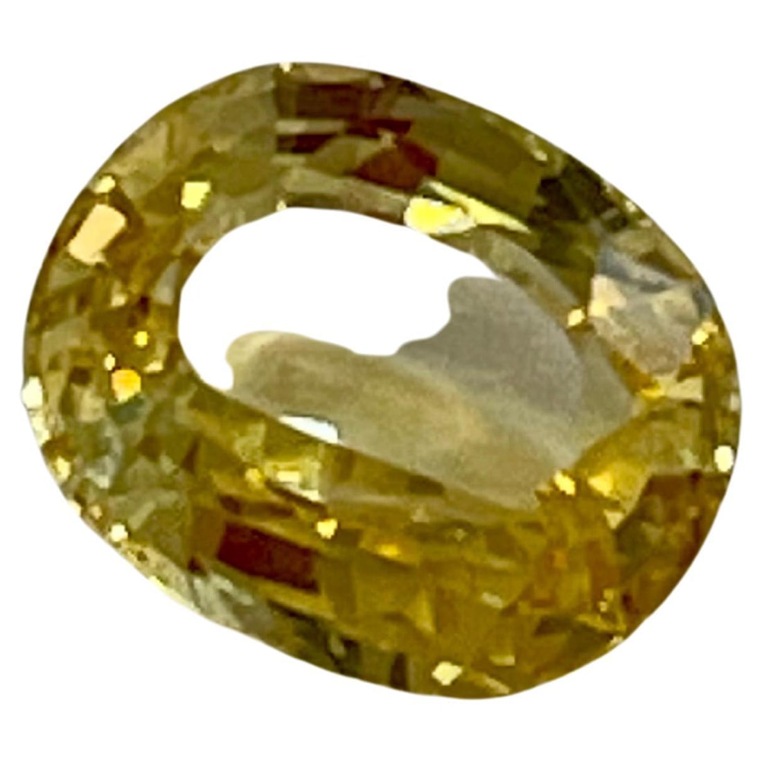 GIA Certified 5.56 Ct Natural Ceylon Yellow Sapphire Pendant Necklace white Gold - 5