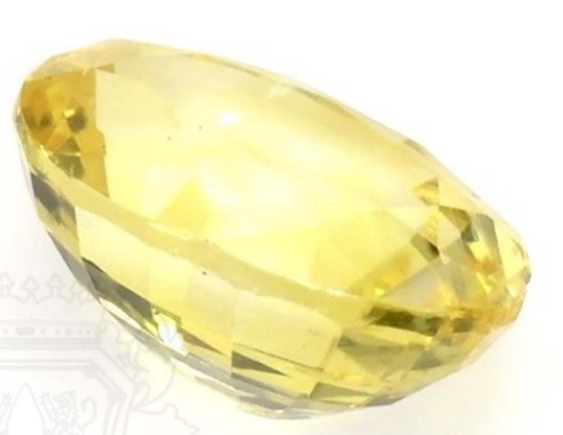 GIA Certified 5.56 Ct Natural Ceylon Yellow Sapphire Pendant Necklace white Gold - 9