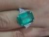 6.40 Ct Natural Zambian Emerald Cut Emerald diamond ring in 18k gold - 7