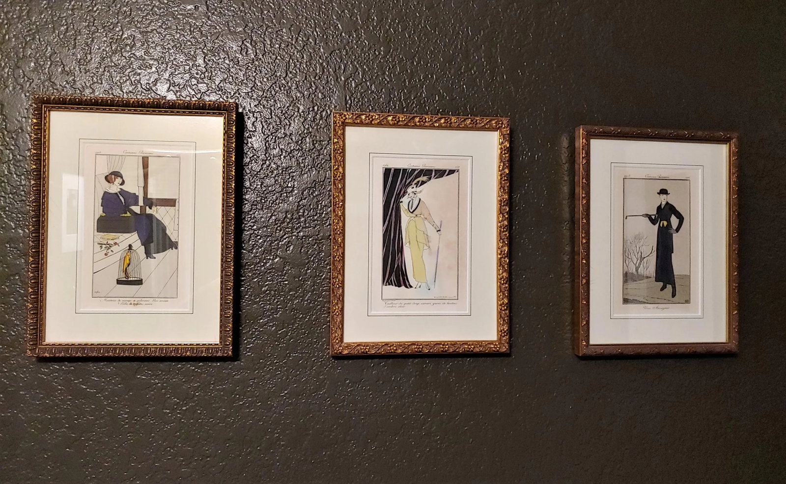 Early 20th Century French Belle Epoque Style Figurative Engravings, Framed - Set of 3 - 13