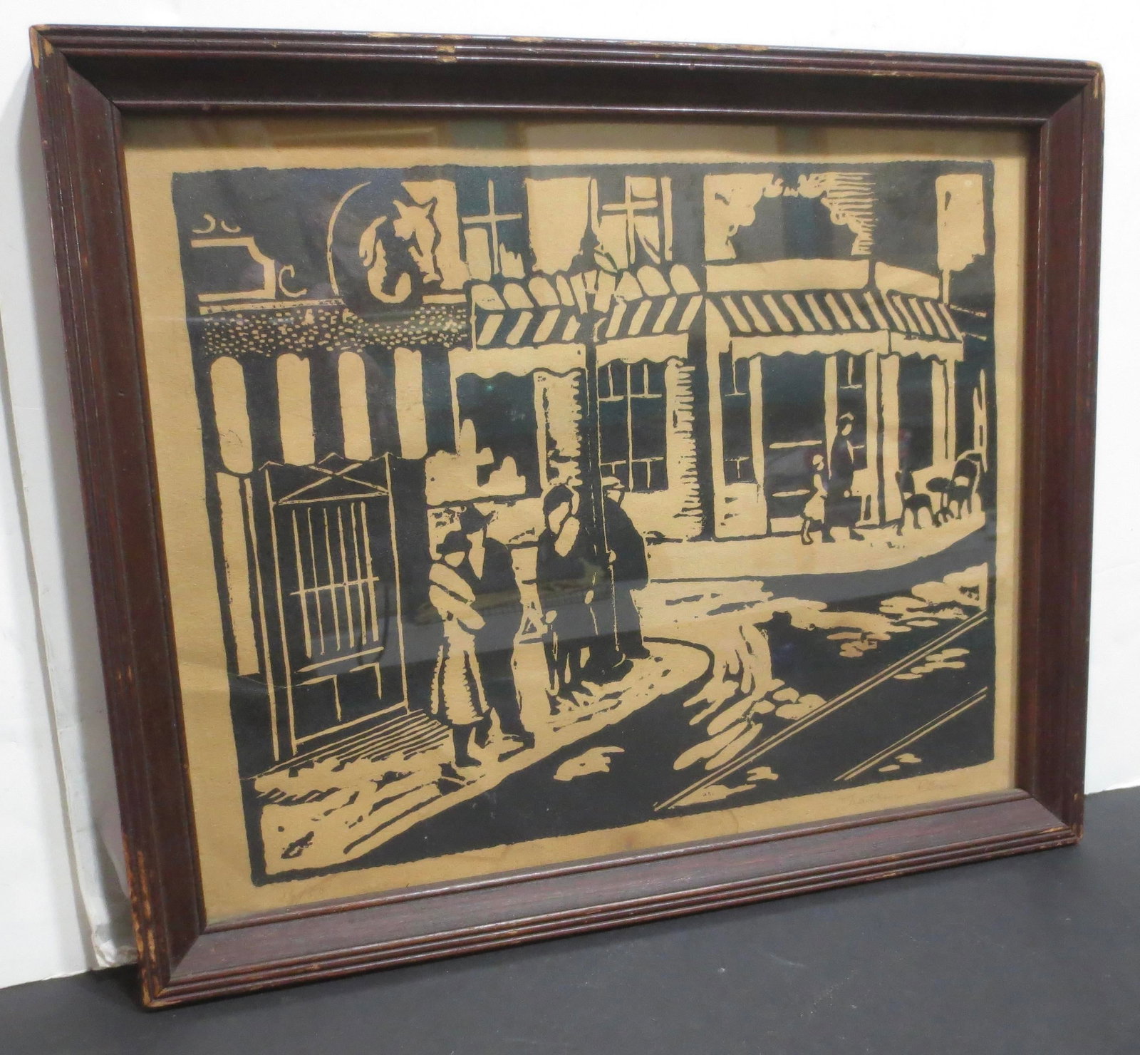 WoodBlock Print Circa 1930s Nathan Klein - 2