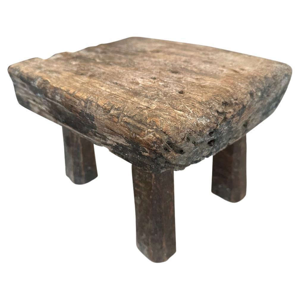 Andrianna Shamaris Low Antique Stool or Side Table - 2