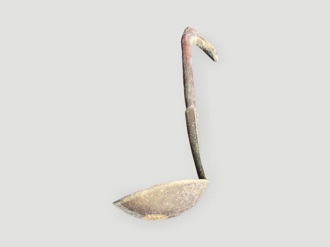 Antique Hand Antique Wooden Ladle - 4