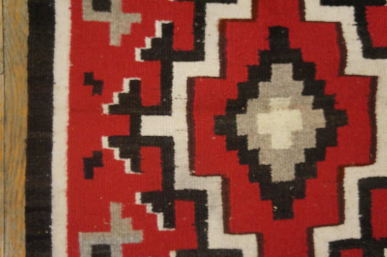 1940s Red Geometric Tribal Antique American Navajo Rug 2'2" X 2'10" Flatweave Wool Carpet - 3