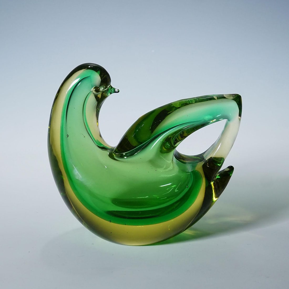 Sommerso Glass Bird Sculpture, Flavio Poli for Seguso Murano 1953 - 3