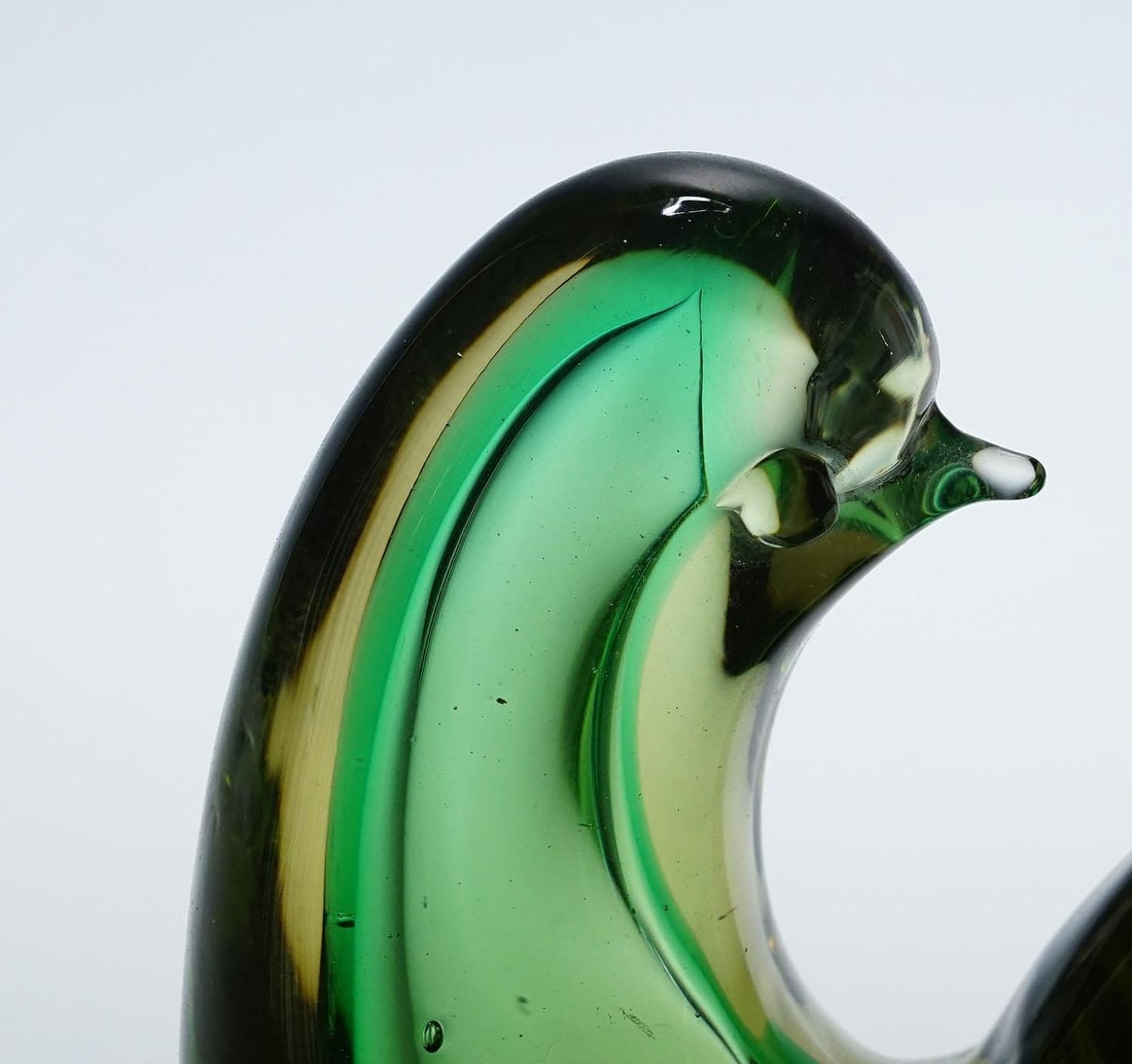 Sommerso Glass Bird Sculpture, Flavio Poli for Seguso Murano 1953 - 4